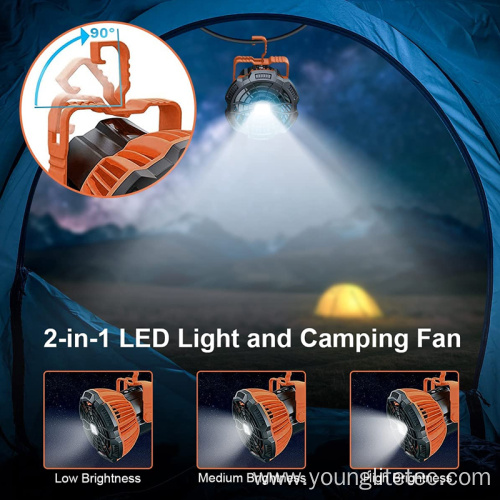 Multifunctional Remote Control LED Camping Tent Fan Light